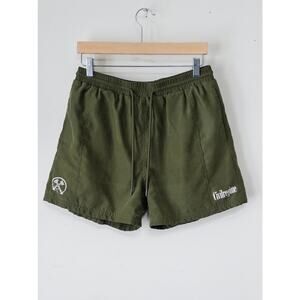 Civil Regime Men's athletic suede olive shorts sz M lined streetwear gym skater